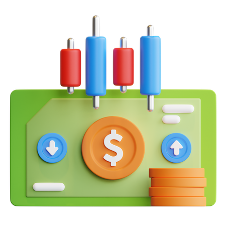 돈 거래  3D Icon