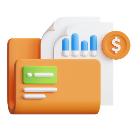 금융 포트폴리오  3D Icon