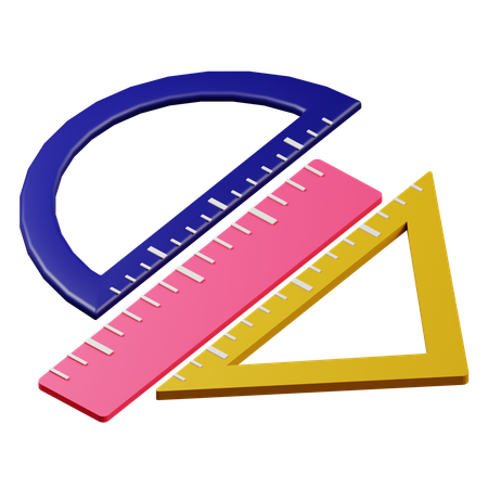 三角定規  3D Icon