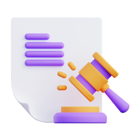 법원 결정  3D Icon
