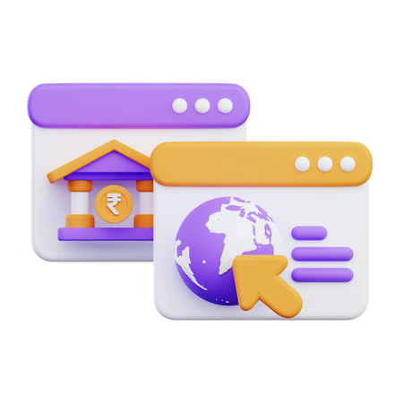 인터넷 뱅킹  3D Icon