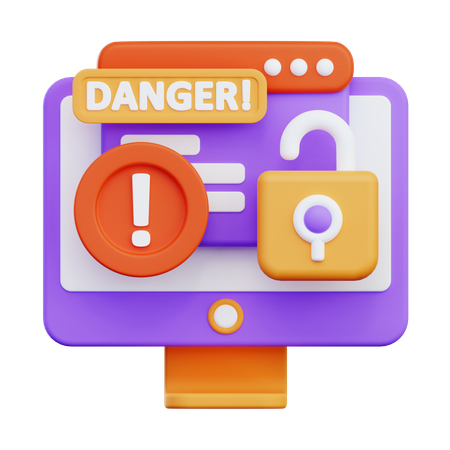 危険なアクセス  3D Icon