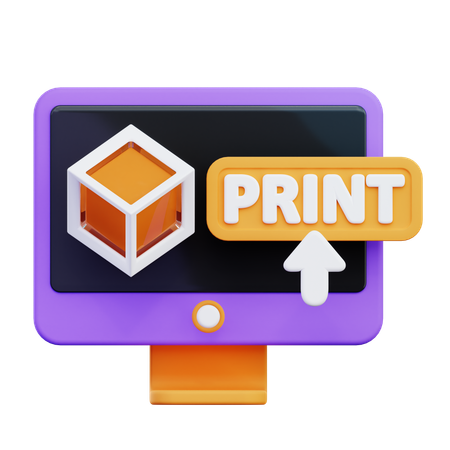 印刷をクリック  3D Icon