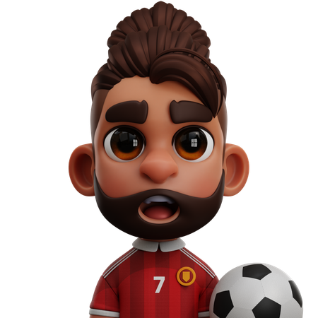 ボールを持つマンチェスター・ユナイテッドの選手  3D Icon