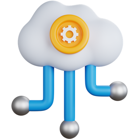 관리 클라우드 연결  3D Icon
