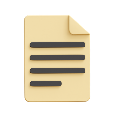 문서  3D Icon