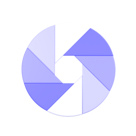 カメラのシャッター  3D Icon