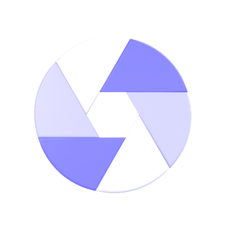 カメラのシャッター  3D Icon
