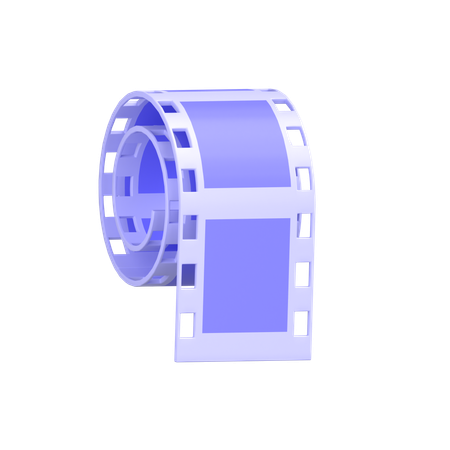 映画リール  3D Icon