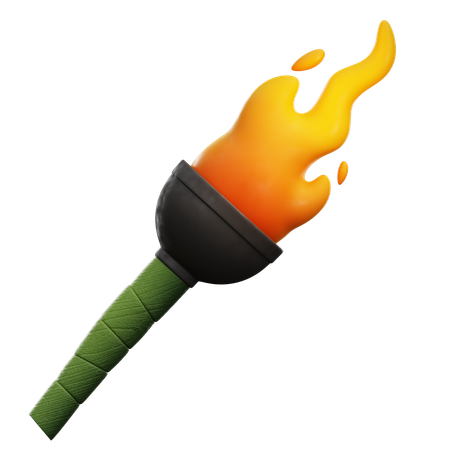 대나무 횃불  3D Icon