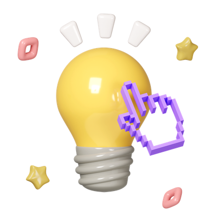 혁신적인 아이디어  3D Icon