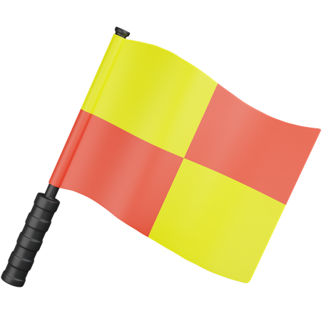サッカーのオフサイドフラグ  3D Icon