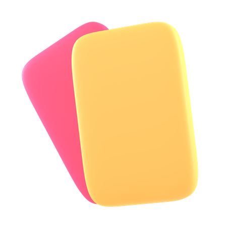 レッドカードとイエローカード  3D Icon