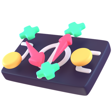 サッカーの戦術  3D Icon