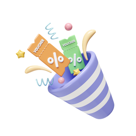 割引券  3D Icon
