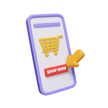 モバイルショッピング  3D Icon