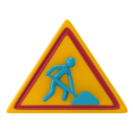 道路工事標識  3D Icon