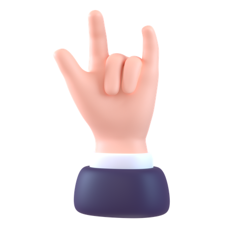 金属の手のジェスチャー  3D Icon