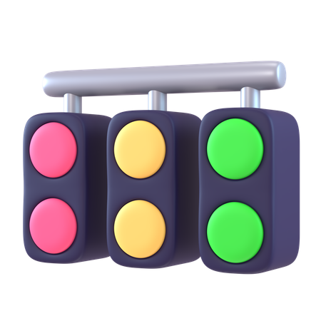 경주 신호등  3D Icon