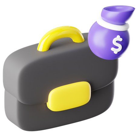 돈 가방  3D Icon