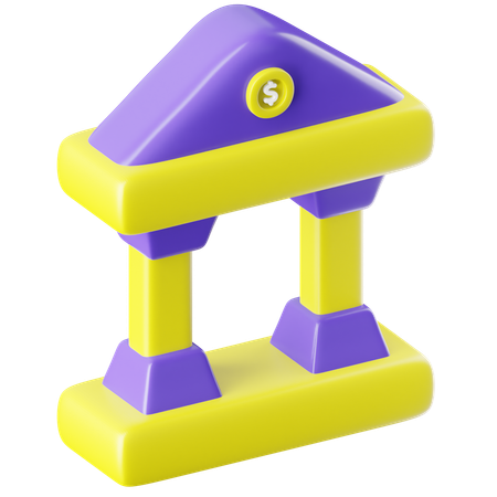 은행  3D Icon