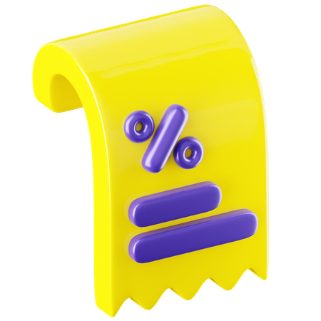 청구서  3D Icon
