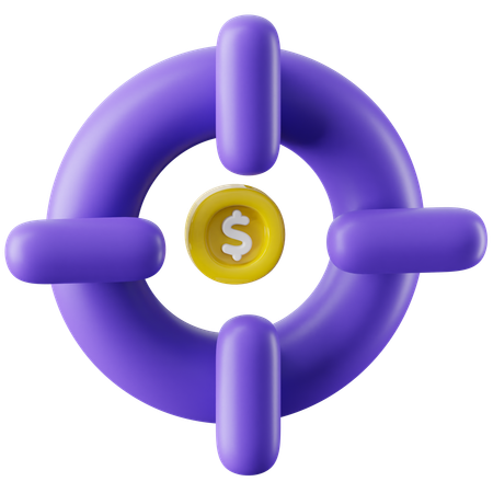 목표  3D Icon