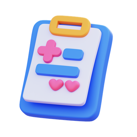 医師の領収書  3D Icon