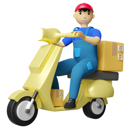 配達人  3D Icon
