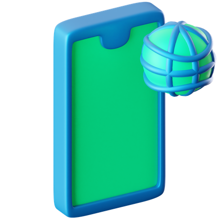 スマートフォン インターネット  3D Icon