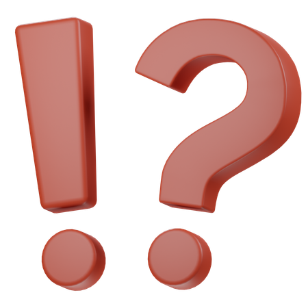 感嘆符 疑問符  3Dアイコン