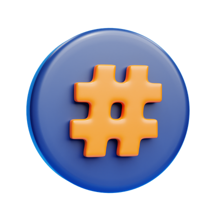 ハッシュタグ  3D Icon
