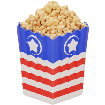 팝콘  3D Icon