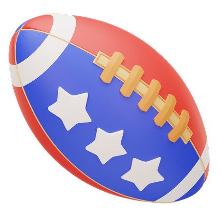 アメリカンフットボールのボール  3D Icon