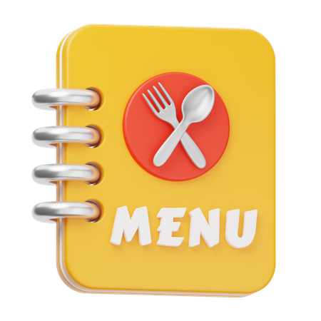 メニューブック  3D Icon