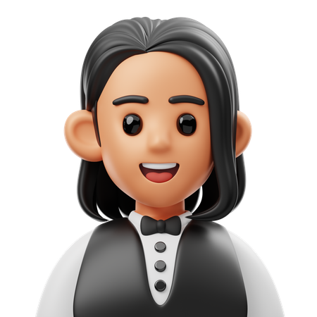 ウェイター  3D Icon