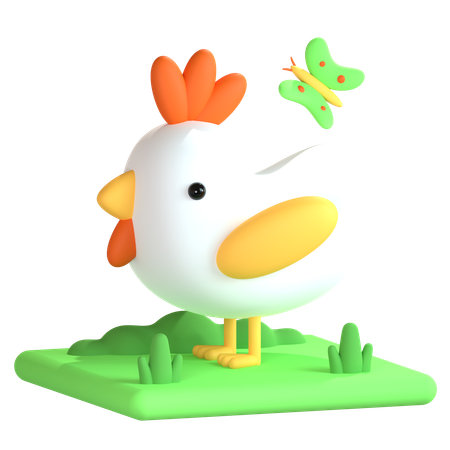 수탉  3D Icon