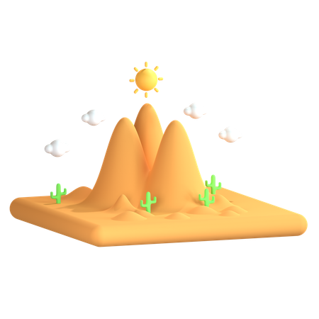 사막  3D Icon