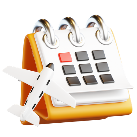 旅行スケジュール  3D Icon