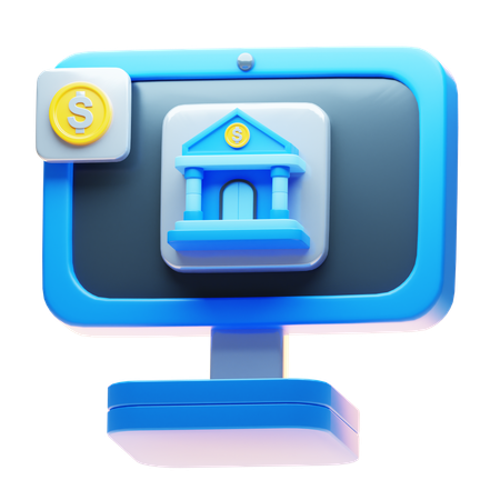 인터넷 뱅킹  3D Icon