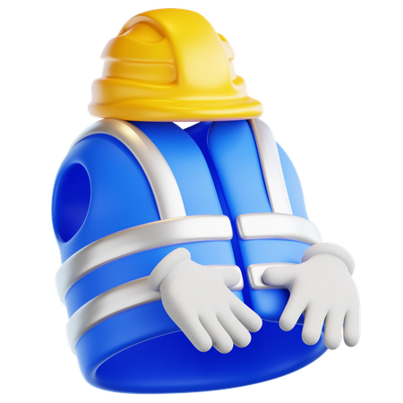 안전 조끼  3D Icon