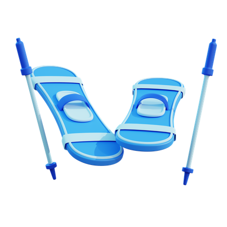 스키 타기  3D Icon