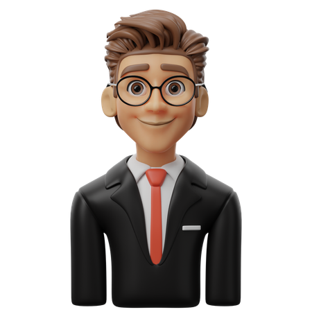 남성 변호사  3D Icon