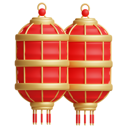 긴 랜턴  3D Icon