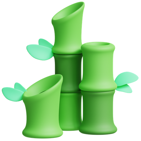 대나무  3D Icon