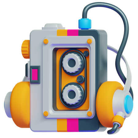 ビンテージポータブル音楽プレーヤー  3D Icon