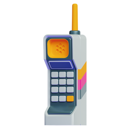 レトロな携帯電話  3D Icon