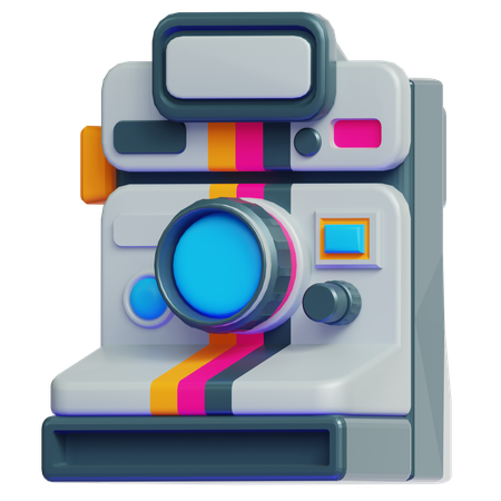 ビンテージポラロイドカメラ  3D Icon