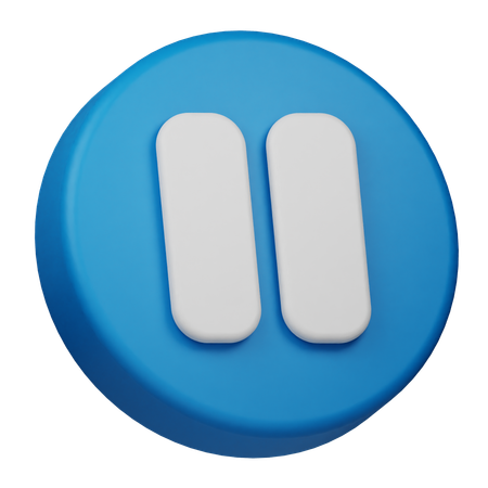 정지시키다  3D Icon