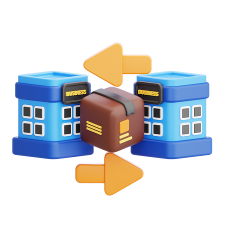 ビジネスツービジネス  3D Icon
